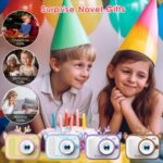 ⁦كاميرا أطفال بتصميم غزال لون أصفر وزهري⁩ - الصورة ⁦5⁩