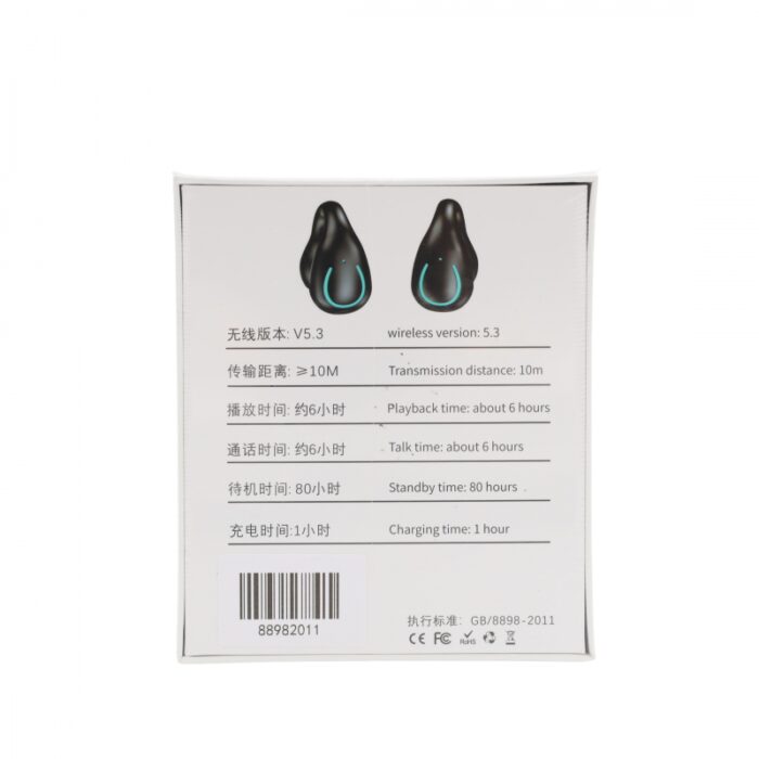 ⁦سماعة بلوتوث Q71 لون أسود تعمل باللمس مع شاشة خارجية⁩ - الصورة ⁦2⁩