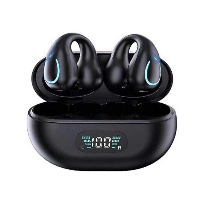 ⁦سماعة بلوتوث Q71 لون أسود تعمل باللمس مع شاشة خارجية⁩ - الصورة ⁦4⁩