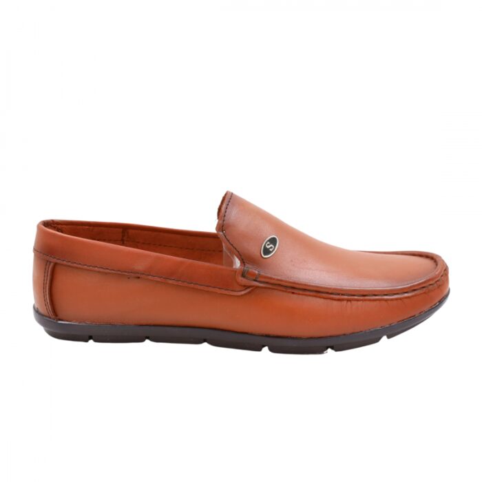 ⁦حذاء جلد طبيعي للرجال لون عسلي⁩ - الصورة ⁦3⁩