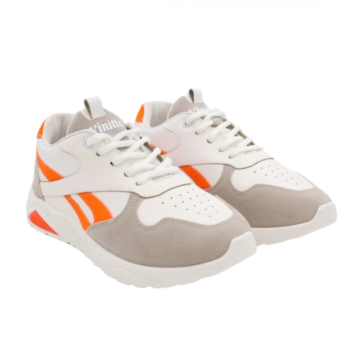 ⁦حذاء كاجوال من فينتو للأطفال لون أبيض وبرتقالي⁩ - الصورة ⁦6⁩