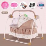 سرير اطفال متنقل مع موسيقى لون بيج