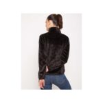 ⁦جكيت محير فليز مبطن فرو للبنات لون أسود⁩ - الصورة ⁦2⁩