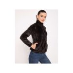 ⁦جكيت محير فليز مبطن فرو للبنات لون أسود⁩ - الصورة ⁦3⁩