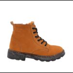 ⁦حذاء  شمواه ساق طويل بسحاب جانبي للنساء لون عسلي⁩ - الصورة ⁦4⁩