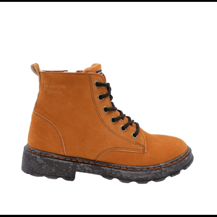 ⁦حذاء  شمواه ساق طويل بسحاب جانبي للنساء لون عسلي⁩ - الصورة ⁦4⁩