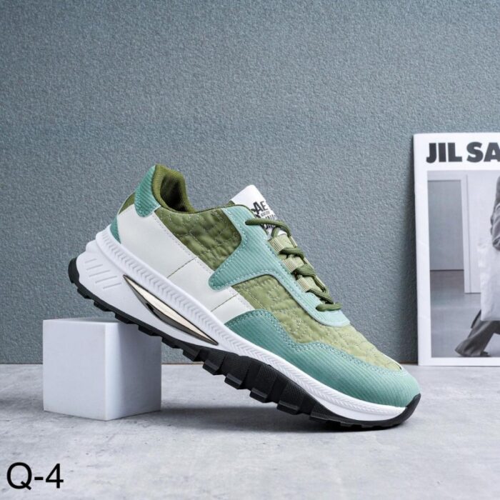 1033754154_67dc781e558f1 حذاء سبورت برباط للرجال لون أخضر - الصورة 1