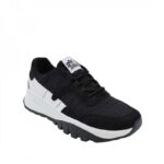 ⁦حذاء فاشن سبورت برباط للرجال لون أسود ونعل أبيض⁩ - الصورة ⁦3⁩