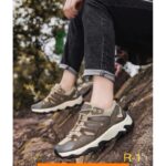 حذاء فاشن للرجال لون بني وبيج