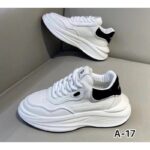 حذاء جلد ابيض مع رباط للرجال