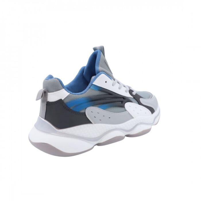 ⁦حذاء فاشن سبورت للرجال لون رمادي ونعل أبيض⁩ - الصورة ⁦4⁩