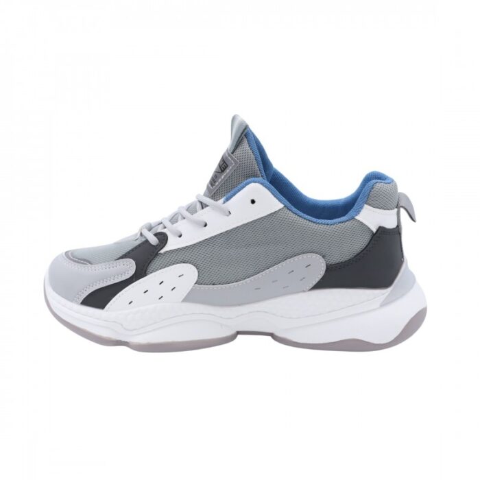 ⁦حذاء فاشن سبورت للرجال لون رمادي ونعل أبيض⁩ - الصورة ⁦5⁩