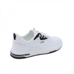 ⁦حذاء فاشن ابيض واسود مع رباط وهمي للرجال⁩ - الصورة ⁦4⁩