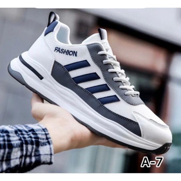 1033754182_67dc784459a7a حذاء فاشن للرجال لون أبيض وأزرق - الصورة 1