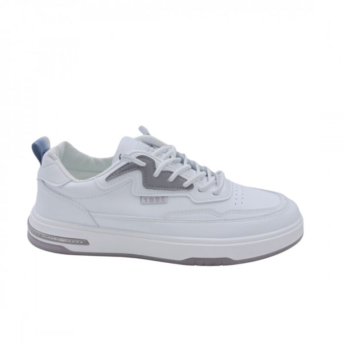 ⁦حذاء فاشن سبورت برباط للرجال لون أبيض ورمادي⁩ - الصورة ⁦3⁩