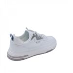 ⁦حذاء فاشن سبورت برباط للرجال لون أبيض ورمادي⁩ - الصورة ⁦4⁩