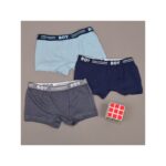 طقم بوكسر داخلي ولادي (3 قطع) للأولاد بثلاث ألوان