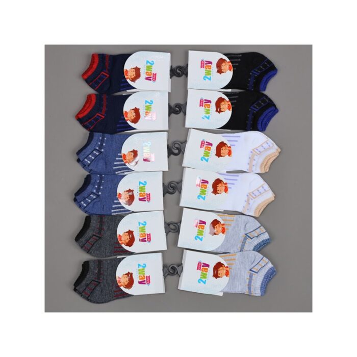 1033754221_67dc786d5ccaa جوارب ولادي قصيرة الطول بتصميم نقشات (12 زوج) للاطفال بألوان متعددة - الصورة 1