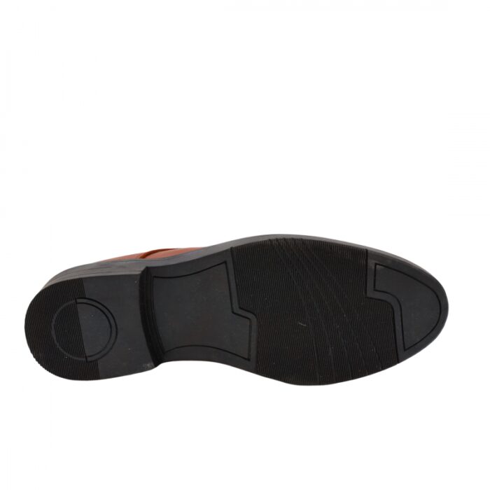 ⁦حذاء جلد طبيعي برباط للرجال لون عسلي⁩ - الصورة ⁦4⁩