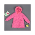 ⁦سترة شتوية مبطنة فرو مع طاقية للأطفال لون زهري⁩ - الصورة ⁦4⁩