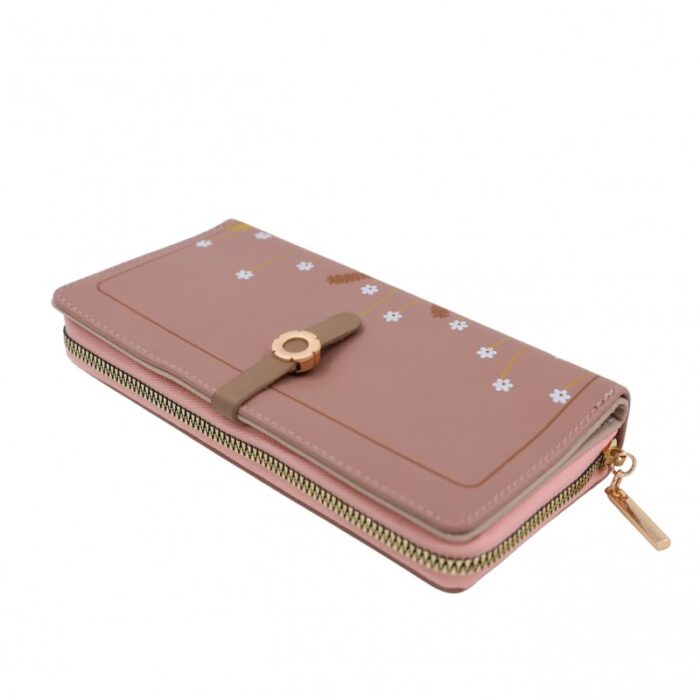 1033754278_67dc7902a2216 جزدان ستاتي حقيبة ستاتية كبس مع سحاب واحد - مناسب لوضع بطاقات العمل والنقود - لون زهري غامق - الصورة 1