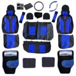 فرش مقاعد وأرضية السيارة 25 قطعة لون ازرق