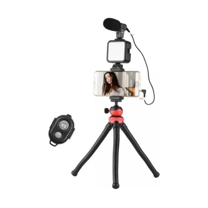 ⁦ستاند هاتف للتصوير مع مايكRed Ring Selfie light Kits⁩ - الصورة ⁦2⁩