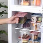 صندوق تخزين بلاستيك شفاف مع غطاء حجم 12.5×12.5 سم