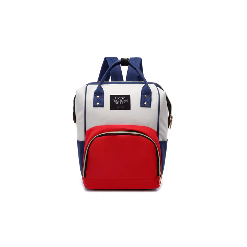 ⁦شنطة ظهر بيبي كحلي ابيض احمر⁩ - الصورة ⁦1⁩