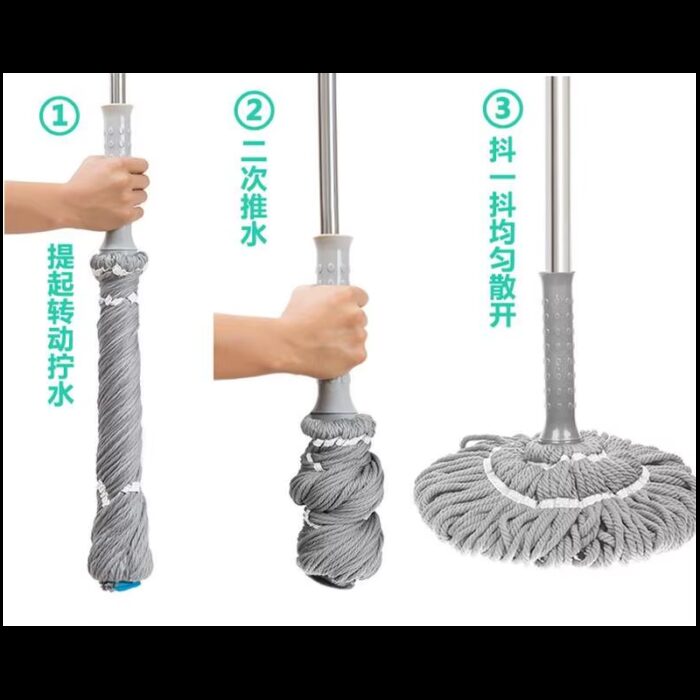 ⁦ممسحة دوارة قابلة للاستبدال 360 درجة مع عصا⁩ - الصورة ⁦9⁩