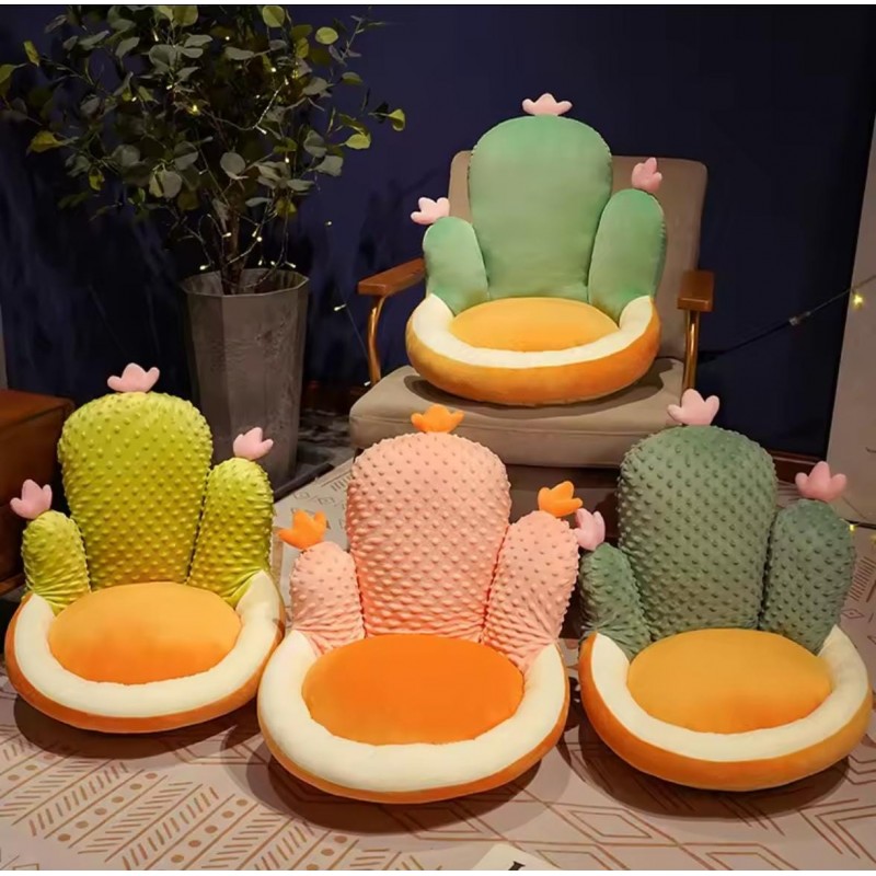 ⁦كرسي اطفال محشو بتصميم الصبار بألوان متعددة⁩ - الصورة ⁦1⁩