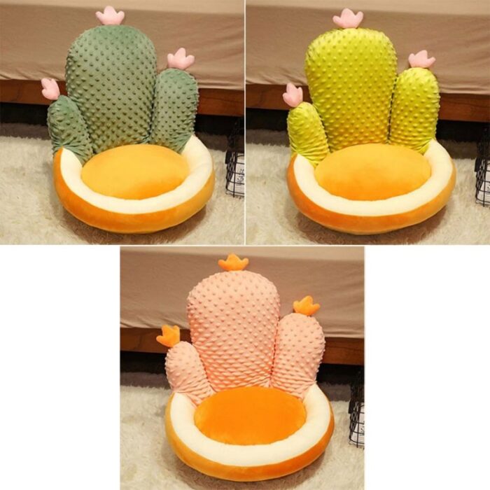 ⁦كرسي اطفال محشو بتصميم الصبار بألوان متعددة⁩ - الصورة ⁦5⁩