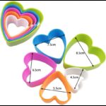 ⁦مجموعة قوالب تقطيع اشكال - قلب 5 قطع⁩ - الصورة ⁦2⁩