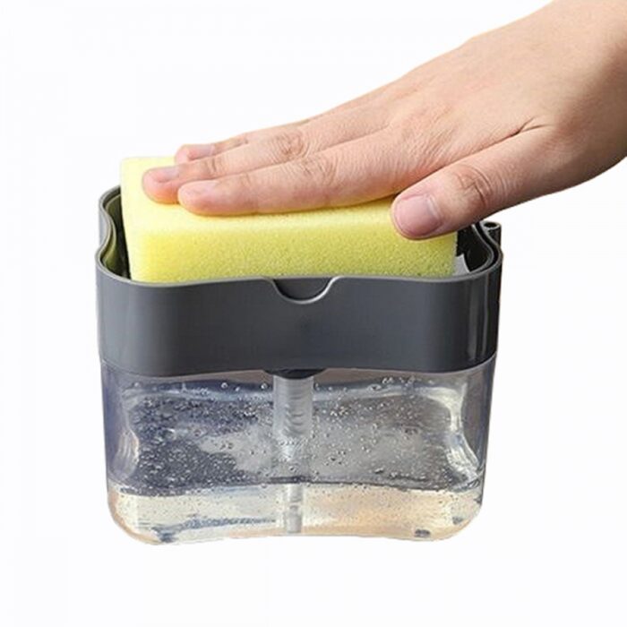 ⁦ليفة مع قاعدة بلاستيك موزع للصابون⁩ - الصورة ⁦2⁩