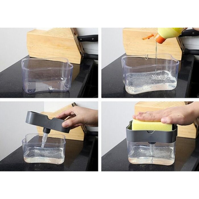 ⁦ليفة مع قاعدة بلاستيك موزع للصابون⁩ - الصورة ⁦5⁩