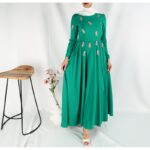 فستان صيفي للنساء لون أخضر