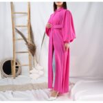 فستان صيفي للنساء لون فوشي