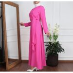 ⁦فستان صيفي للنساء لون فوشي⁩ - الصورة ⁦2⁩