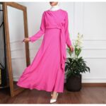 ⁦فستان صيفي للنساء لون فوشي⁩ - الصورة ⁦4⁩