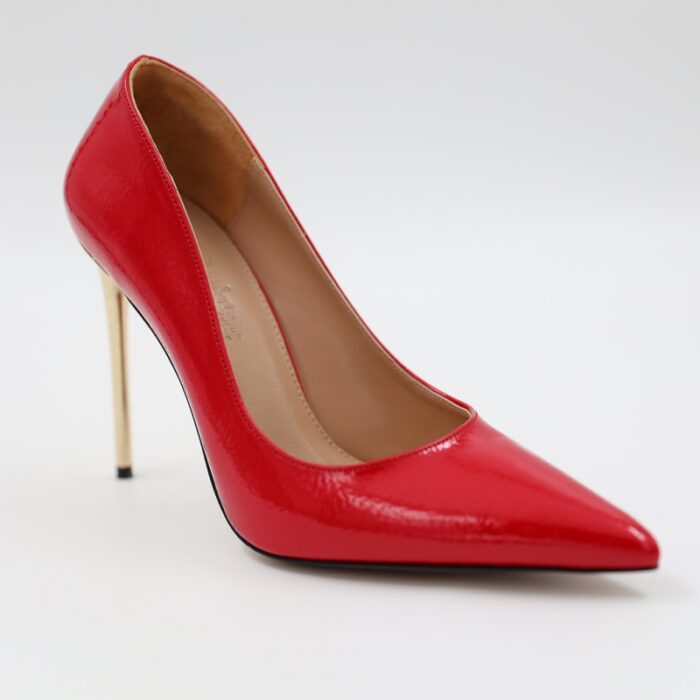 ⁦كندرة كعب عالي مسمار للنساء لون أحمر⁩ - الصورة ⁦6⁩