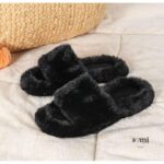 ⁦شبشب فرو مفتوح للنساء لون أسود⁩ - الصورة ⁦4⁩