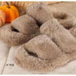 ⁦شبشب فرو بتصميم حزامين للنساء لون بني⁩ - الصورة ⁦3⁩