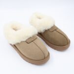 ⁦حذاء مبطن فرو للنساء لون زيتي فاتح⁩ - الصورة ⁦5⁩