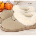 ⁦حذاء مبطن فرو للنساء لون زيتي فاتح⁩ - الصورة ⁦7⁩