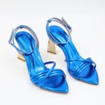 ⁦كندرة كعب عالي للنساء لون أزرق نيلي⁩ - الصورة ⁦3⁩