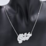 ⁦سلسال فضي بتصميم حبيبتي لون أبيض⁩ - الصورة ⁦2⁩