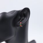 ⁦طقم إكسسوارات قطعتين للأطفال زركون ملون⁩ - الصورة ⁦3⁩