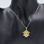 ⁦سلسال فضي للأطفال بتصميم بنت⁩ - الصورة ⁦2⁩