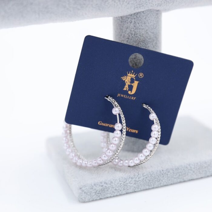 1033754779_67dc7cc01488f حلق فضي طبقتين بتصميم دائري مع لولو - الصورة 1