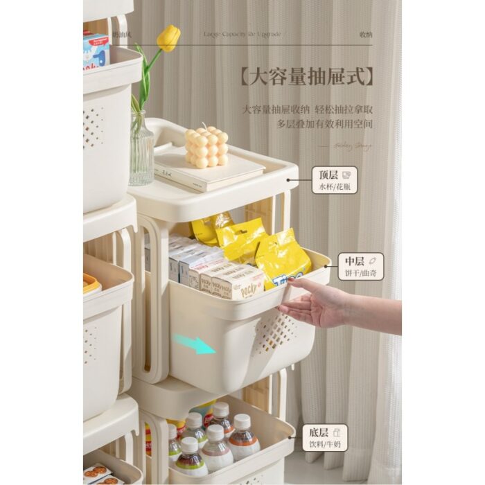 ⁦رفوف بلاستك مع 3سلات⁩ - الصورة ⁦8⁩